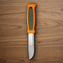 Mora Kansbol Fixed Knife 4.25" Stainless Steel Blade Orange/Green Polymer Handle