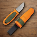 Mora Eldris Fixed Knife 2" Stainless Steel Blade Orange/Green Polymer Handle