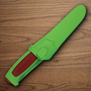 Mora Basic 546 Fixed Knife 3.5" Stainless Steel Blade Green/Red Polypropylene Handle