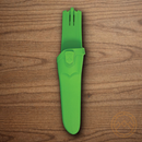 Mora Basic 511 Fixed Knife 3.5" Carbon Steel Blade Green/Red Polypropylene Handle
