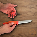 Mora Companion Fixed Knife 4" Stainless Steel Blade Burnt and blaze orange Handle