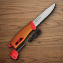 Mora Companion Fixed Knife 4" Stainless Steel Blade Burnt and blaze orange Handle