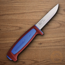Mora Basic 511 Fixed Knife 3.5" Carbon Steel Blade Red/Blue Polymer Handle