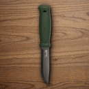 Mora Garberg Fixed Knife 4.25" DLC Carbon Steel Blade Green Polyamide Handle