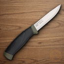 Mora Companion MG Fixed Knife 4" Carbon Steel Blade OD Green/Black Propylene/Rubberized Handle