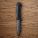 Mora Bushcraft Fixed Knife 4 1/8" Carbon Steel Blade Black Rubberized Handle