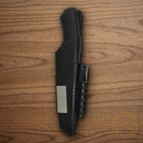 Mora Bushcraft Fixed Knife 4 1/8" Carbon Steel Blade Black Rubberized Handle