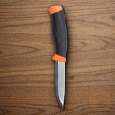 Mora Clipper Fixed Knife 4" Stainless Steel Blade Black/Orange Rubberized Handle