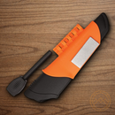 Mora Bushcraft Fixed Knife 4 1/4" Stainless Steel Blade Orange Propylene Handle
