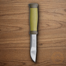 Mora 2000 Fixed Knife  4 1/2"Stainless Steel Blade OD Green Rubber Handle