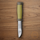 Mora 2000 Fixed Knife  4 1/2"Stainless Steel Blade OD Green Rubber Handle