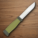Mora 2000 Fixed Knife  4 1/2"Stainless Steel Blade OD Green Rubber Handle