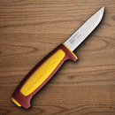 Mora Basic 511 Fixed Knife 3.5" Carbon Steel Blade Red/Yelow Polypropylene Handle