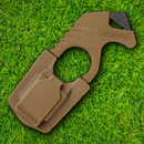 Gerber Strap Cutter Coyote Brownish Tan Stainless With Thumb Ridge Glass Breaker