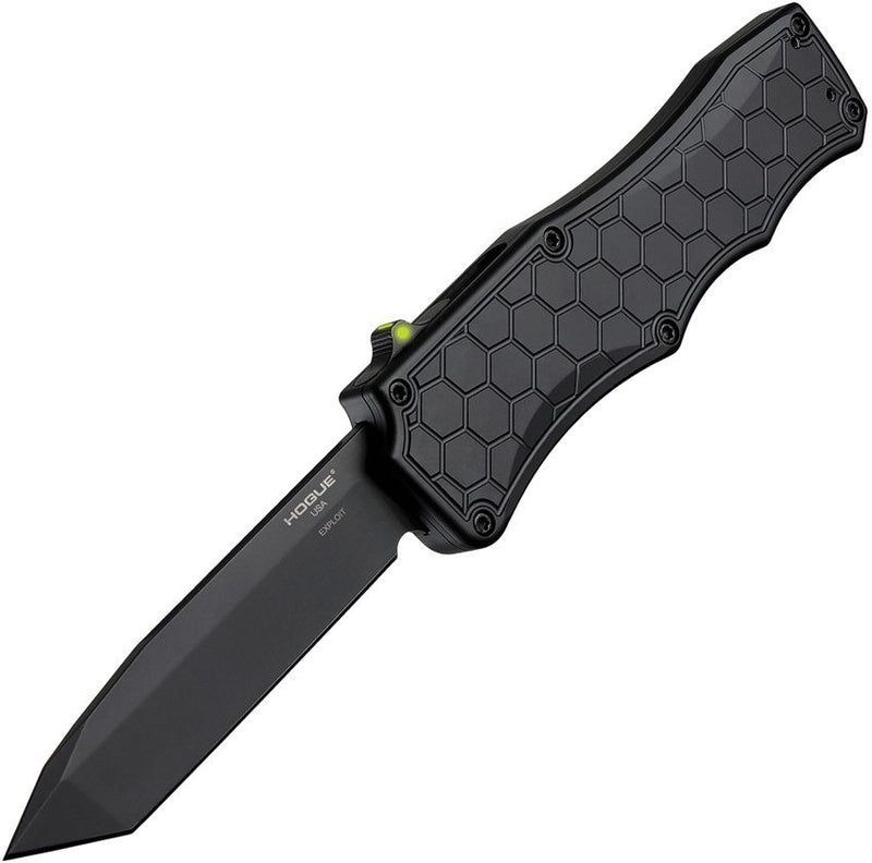 Hogue Exploit Out-The-Front Folding Automatic Knife 3.5" Black PVD Coated CPM S30V Steel Tanto Blade Anodized Aluminum Handle 34047 -Hogue - Survivor Hand Precision Knives & Outdoor Gear Store