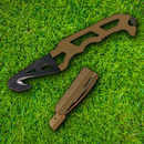Gerber Crisis Hook Fixed Knife 3" Stainless Blade Rubber Handle Glassbreaker