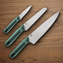GERBER CompIEAT Fixed Knife Set Chef Serrated Paring Stainless Blades Rubberized