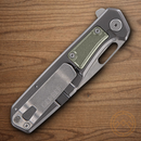 Gerber Minisada Folding Knife 3.13" D2 Tool Steel Blade Sage Aluminum Handle