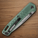 Gerber Zilch Folding Knife 3.13" Stainless Steel Blade Green Nylon Handle