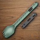 GERBER Devour Multi-Fork Spoon Six Functions Nesting Baltic Haze Green Aluminum