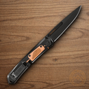 Gerber Affinity Folding Knife 3.5" D2 Tool Steel Blade Black Copper/Stainless Handle