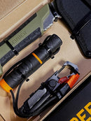 GERBER Camp Kit Pack Hatchet Stakeout Multitool Fire Starter Zippered Storage