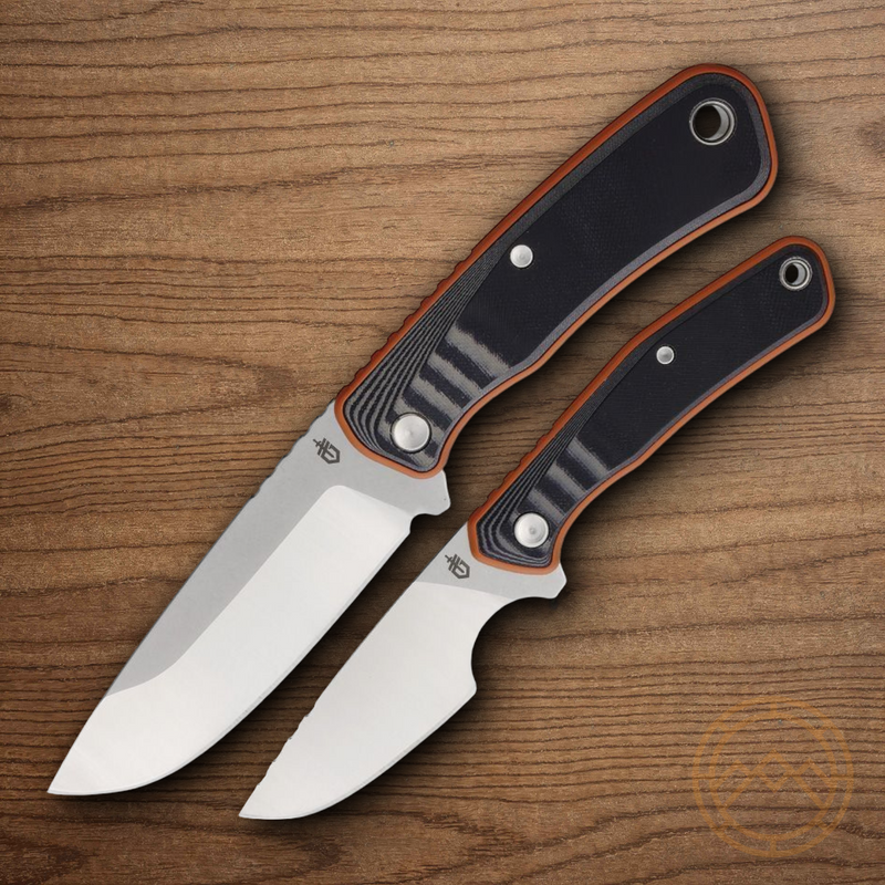 GERBER Downwind Hunter Fixed Knives Stainless Caper And Drop Point Bla