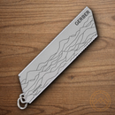 Gerber E.A.B. Folding Knife Silver Stainless Handle  Exchangeable Standard Size Utility Blade.