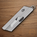 Gerber E.A.B. Folding Knife Silver Stainless Handle  Exchangeable Standard Size Utility Blade.