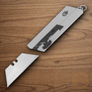 Gerber E.A.B. Folding Knife Silver Stainless Handle  Exchangeable Standard Size Utility Blade.