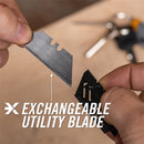 Gerber EAB Slim Folding Knife Silver Stainless Handle Exchangeable Standard Size Utility Blade
