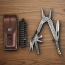 GERBER Center Drive Multitool Plus Bits With Brown Leather Belt Sheath X-Channel