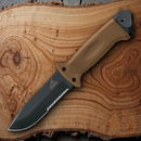 Gerber LMF II Infantry Fixed Knife 4.88" 420HC Steel Blade Brown Nylon Handle