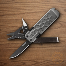 GERBER Lockdown Pry Onyx Multitool Knife 2.5" Stainless Blade Aluminum Handles