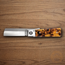 Gerber Jukebox Folding knife 2.75" 7Cr17MoV Steel Blade Imitation Tortoise Shell Handle.