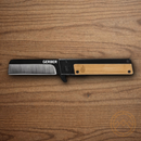 Gerber Quadrant Folding knife 2.75" 7Cr17MoV Steel Blade Black Stainless/Bamboo Handle.