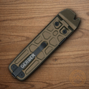 GERBER Lockdown Slim Multitool Knife Stainless Blade Bronze Aluminum Handles