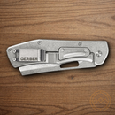 Gerber Asada Folding knife 3.25" 7Cr17MoV Steel Blade Olive Micarta/Stainless Handle.