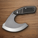 Gerber Downwind Ulu Fixed knife Stainless Steel Blade Black/Gray G10 Handle.