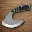 Gerber Downwind Ulu Fixed knife Stainless Steel Blade Black/Green G10 Handle.