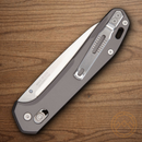 Gerber Savvy Folding knife 3.5" CPM-20CV Steel Blade Gray Aluminum Handle.