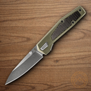 Gerber Fuse Folding knife 3.75" Stainless Steel Blade Black/Green Nylon Handle.