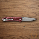 Gerber Zilch Folding knife 3" Stainless Steel Blade Red Nylon Handle.
