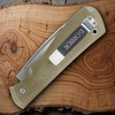 Gerber Mansfield Folding Knife 3.25" Stainless Steel Blade OD Green Micarta Handle