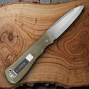 Gerber Mansfield Folding Knife 3.25" Stainless Steel Blade OD Green Micarta Handle