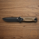 Gerber Strongarm Fixed Knife 4 7/8" Stainless Steel Blade Tan Nylon/Rubber Handle