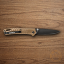 Gerber Zilch Folding Knife 3" Stainless Steel Blade Brown Nylon Handle
