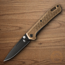 Gerber Zilch Folding Knife 3" Stainless Steel Blade Brown Nylon Handle