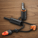 GERBER Firestarter Stainless Striker Ferrocerium Rod 100dB Whistle Cord Lock