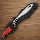Gerber Versafix Fixed Machete 9" Stainless Steel Blade Black/Red Polypropylene Handle